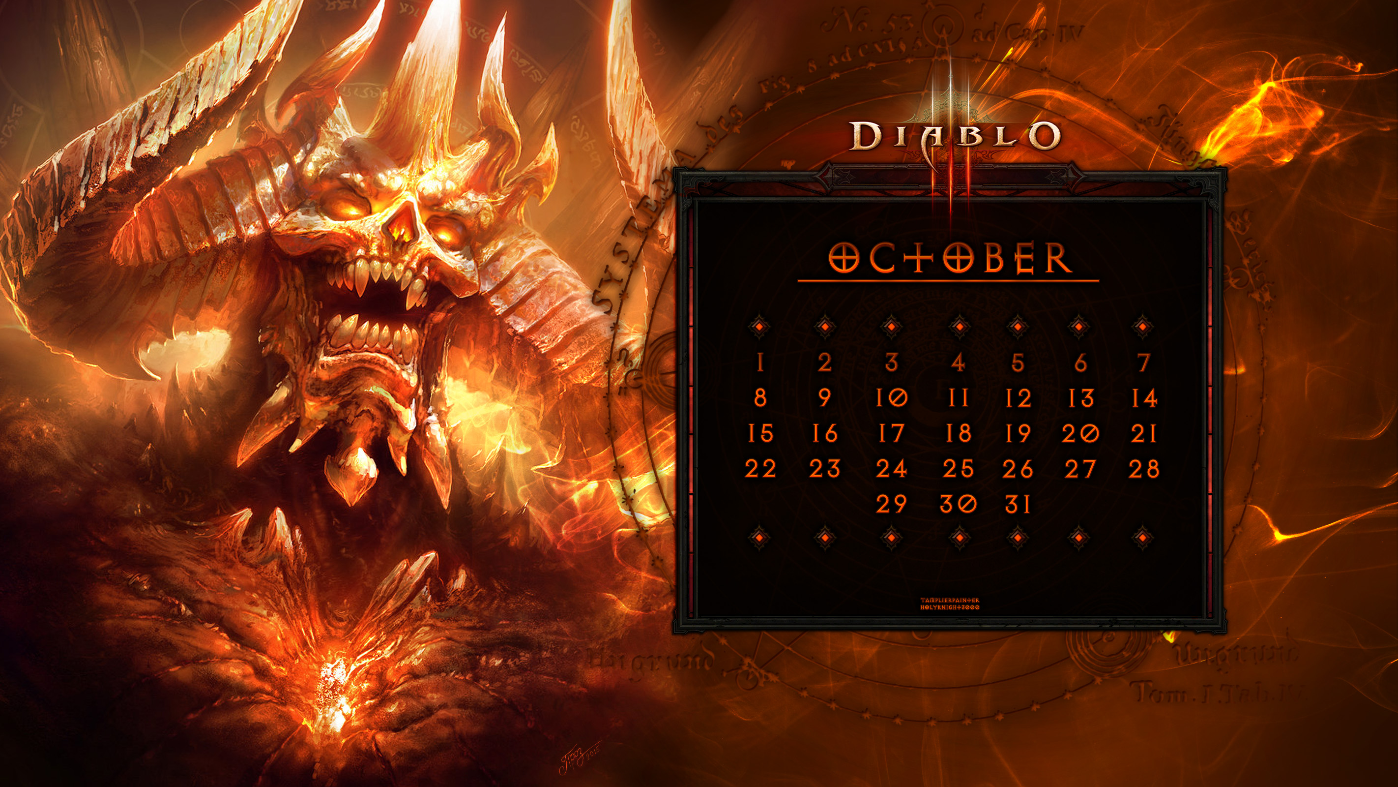 Calendar #16: Uni October - TamplierPainters Diablo